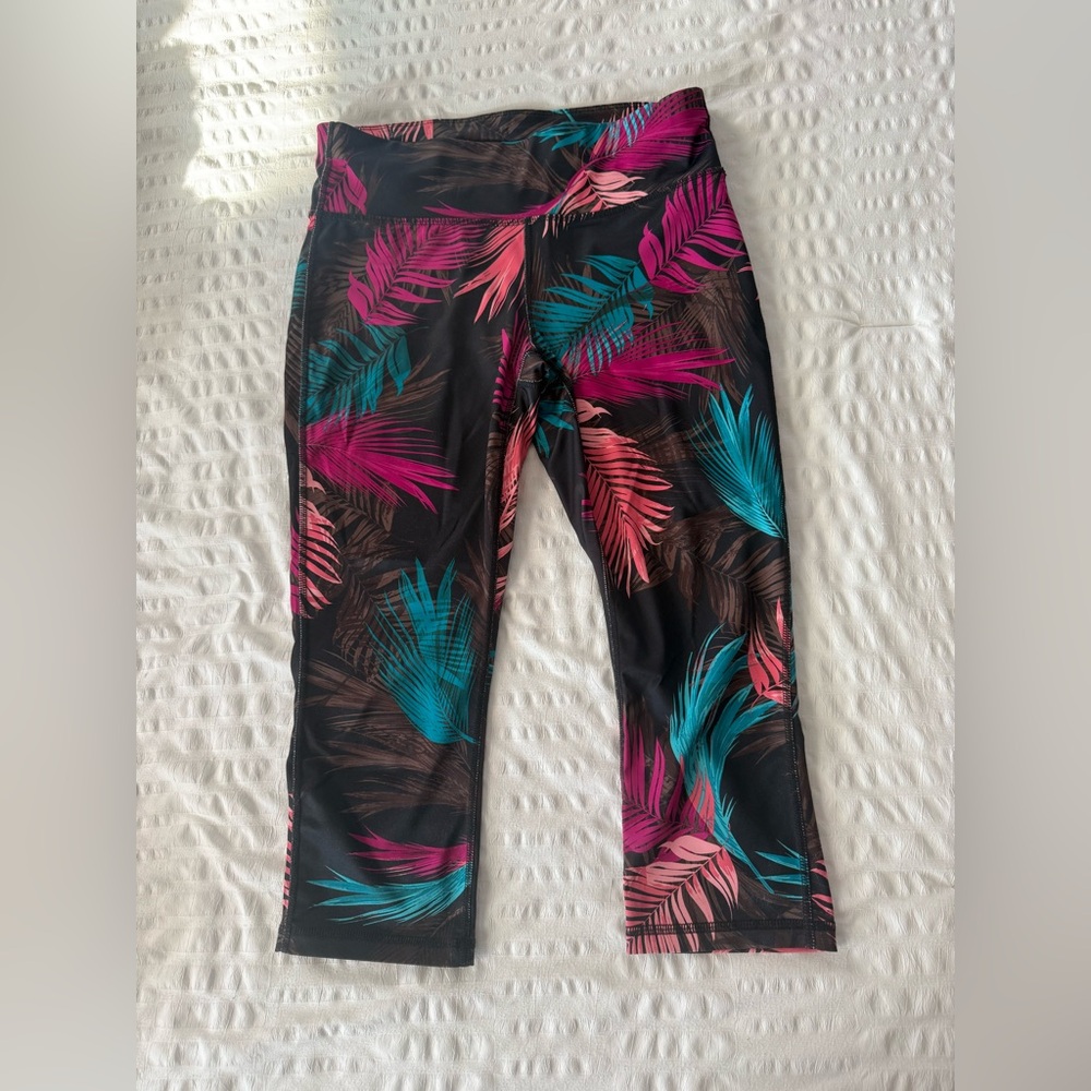 Like New Xersion Tropical Leaf Print Leggings